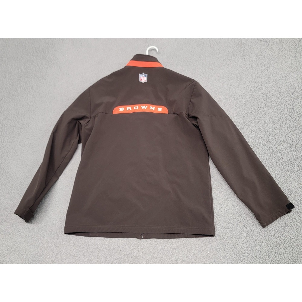 Cleveland Browns Jacket Mens Large Brown NFL Football Reebok On Field Softshell - Picture 7 of 16